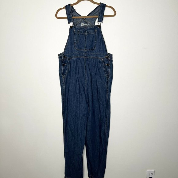 Announcements Denim - Announcements Maternity Denim Overalls Women’s Size Medium Vintage